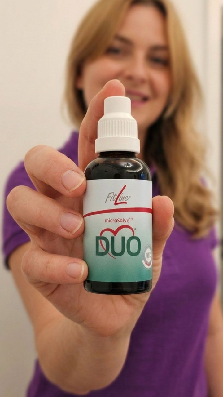 flacone Heart Duo FitLine in primo piano